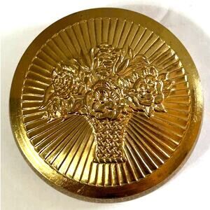 Cara Nome Antique 1930's-40's Art Deco Rouge Compact Mirror, Rouge, Applicator